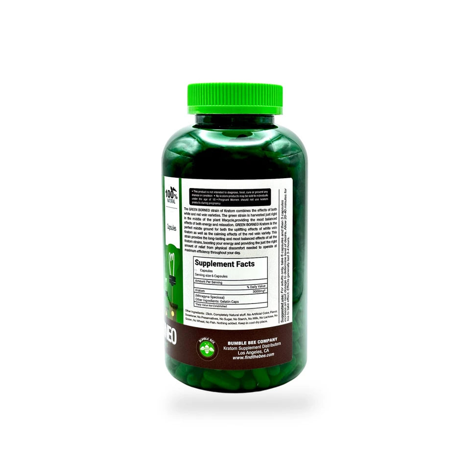 Bumble Bee Kratom Green Borneo Capsules
