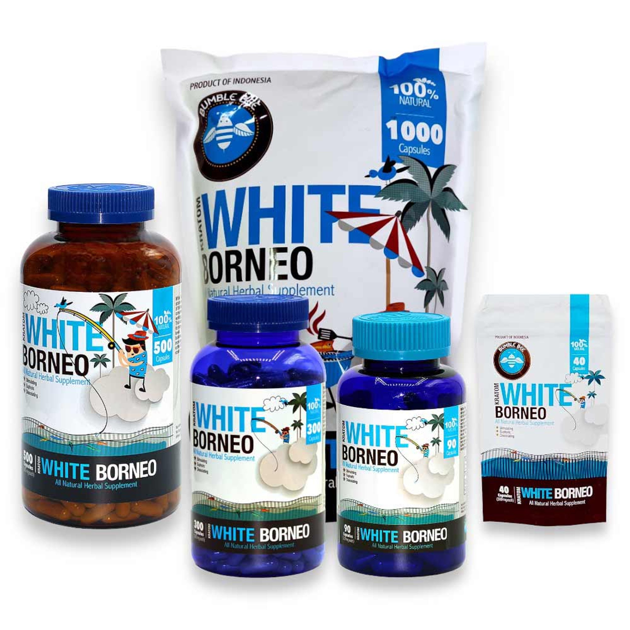 Bumble Bee Kratom Capsule White Borneo