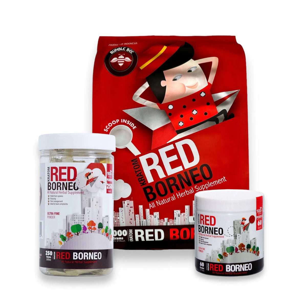 Bumble Bee Kratom Red Borneo Powder