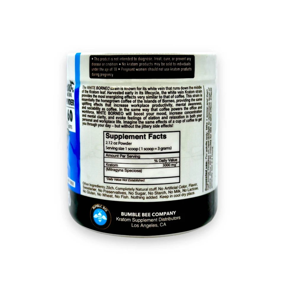 Bumble Bee Kratom  White Borneo Powder